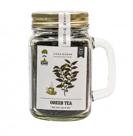 Kiwi Kisan Window Green Tea   Glass Jar  100 grams